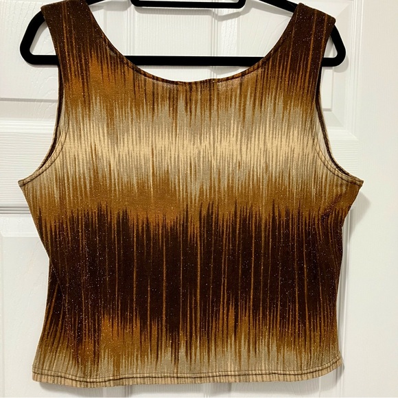 Short, glitzy tank top by Brochure, women's size L - Picture 4 of 7